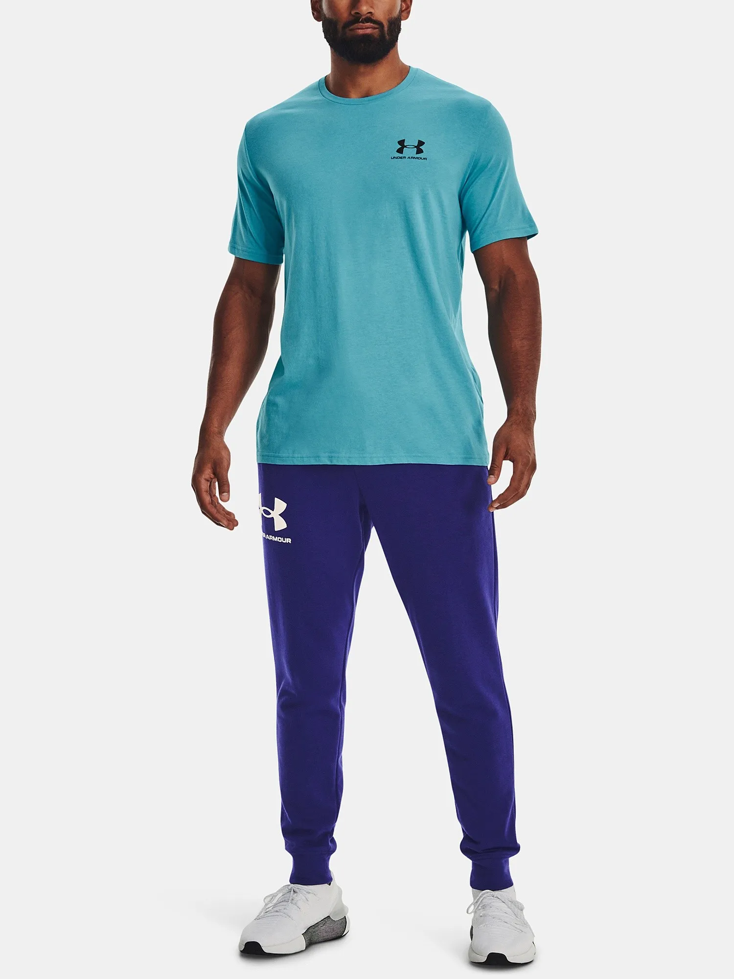 T-Shirt Under Armour Sportstyle Left Chest - Glacier Blue/Black - men´s