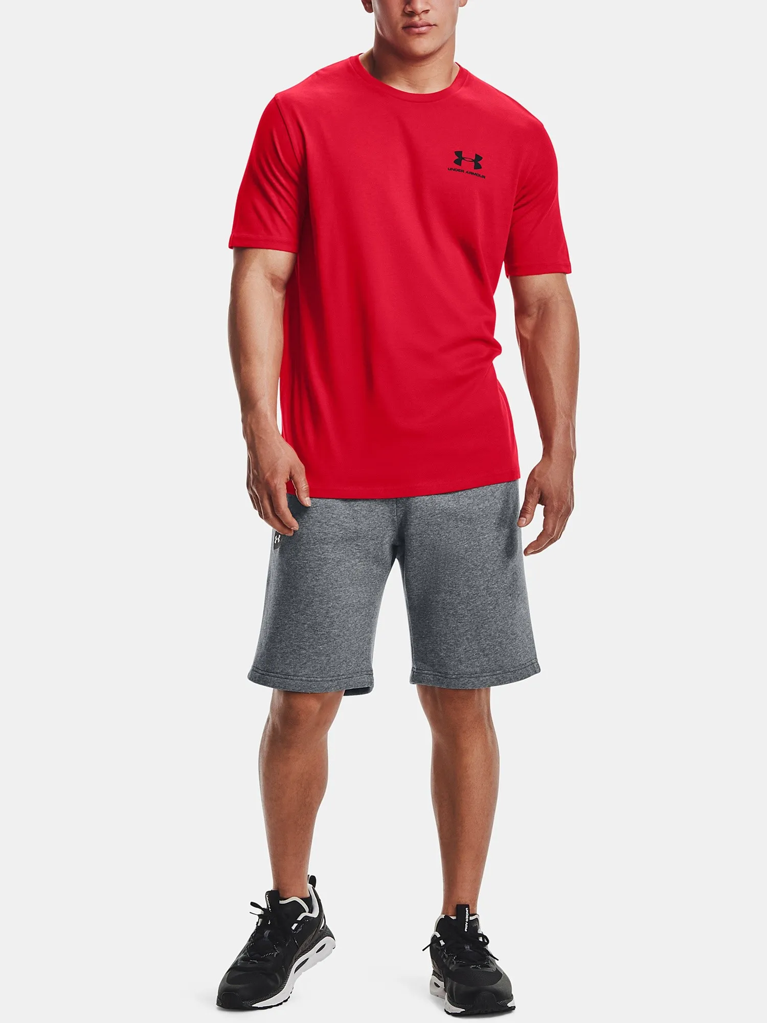 T-Shirt Under Armour Sportstyle Left Chest - Red/Black - men´s