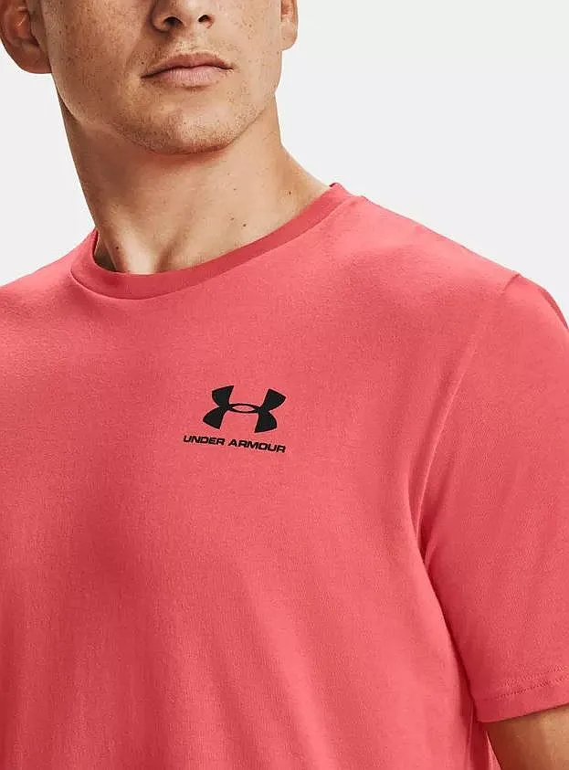 T-Shirt Under Armour Sportstyle Left Chest - Venom Red/Black - men´s