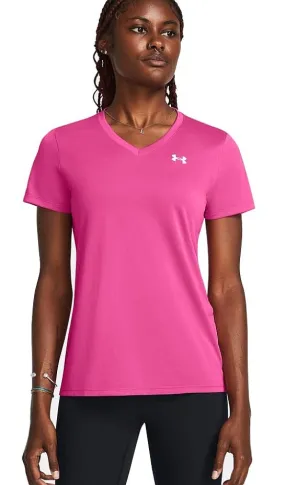 T-Shirt Under Armour Tech SSV Solid - Rebel Pink/White - women´s