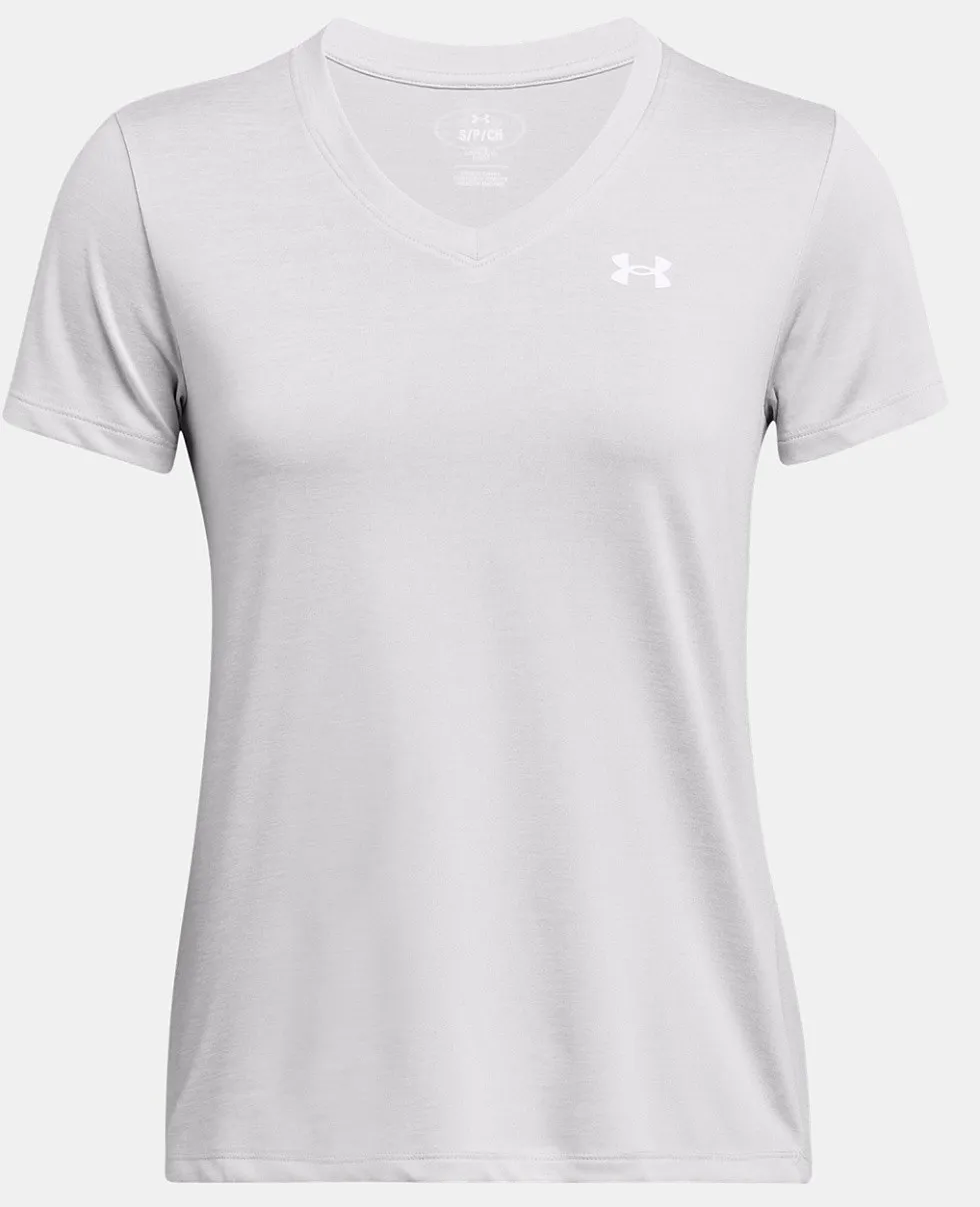 T-Shirt Under Armour Tech SSV Twist - Halo Gray/White - women´s