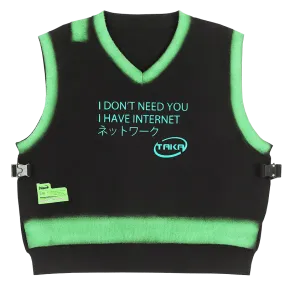 TAKA Original [ Eternet 001] I don't need you I have internet knit vest