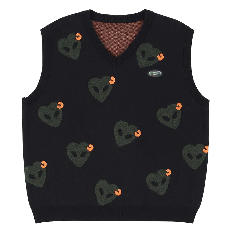 TAKA Original Cosmic Univ. Yeh momo Alien heartcore knit vest