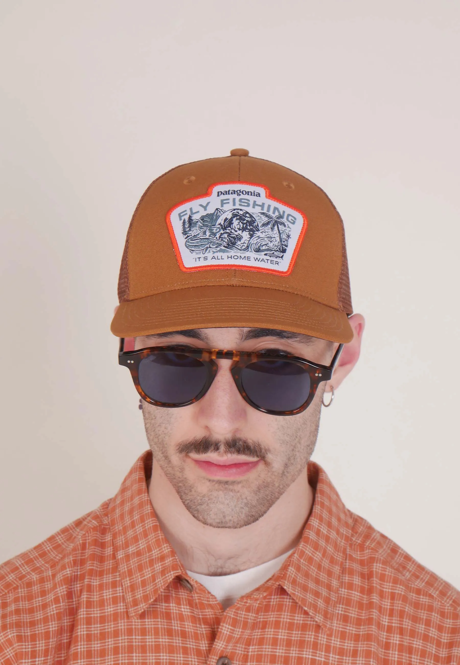 Take A Stand Trucker Hat - bear brown/all home water