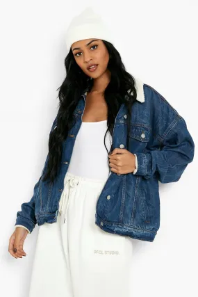 Tall Borg Lined Denim Jacket