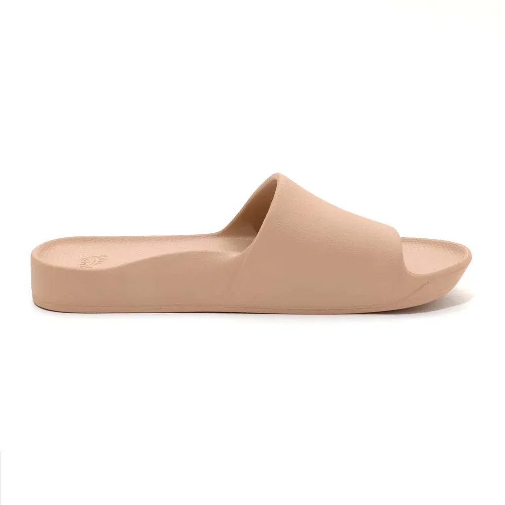 Tan Slides by Archie - Shop Now.