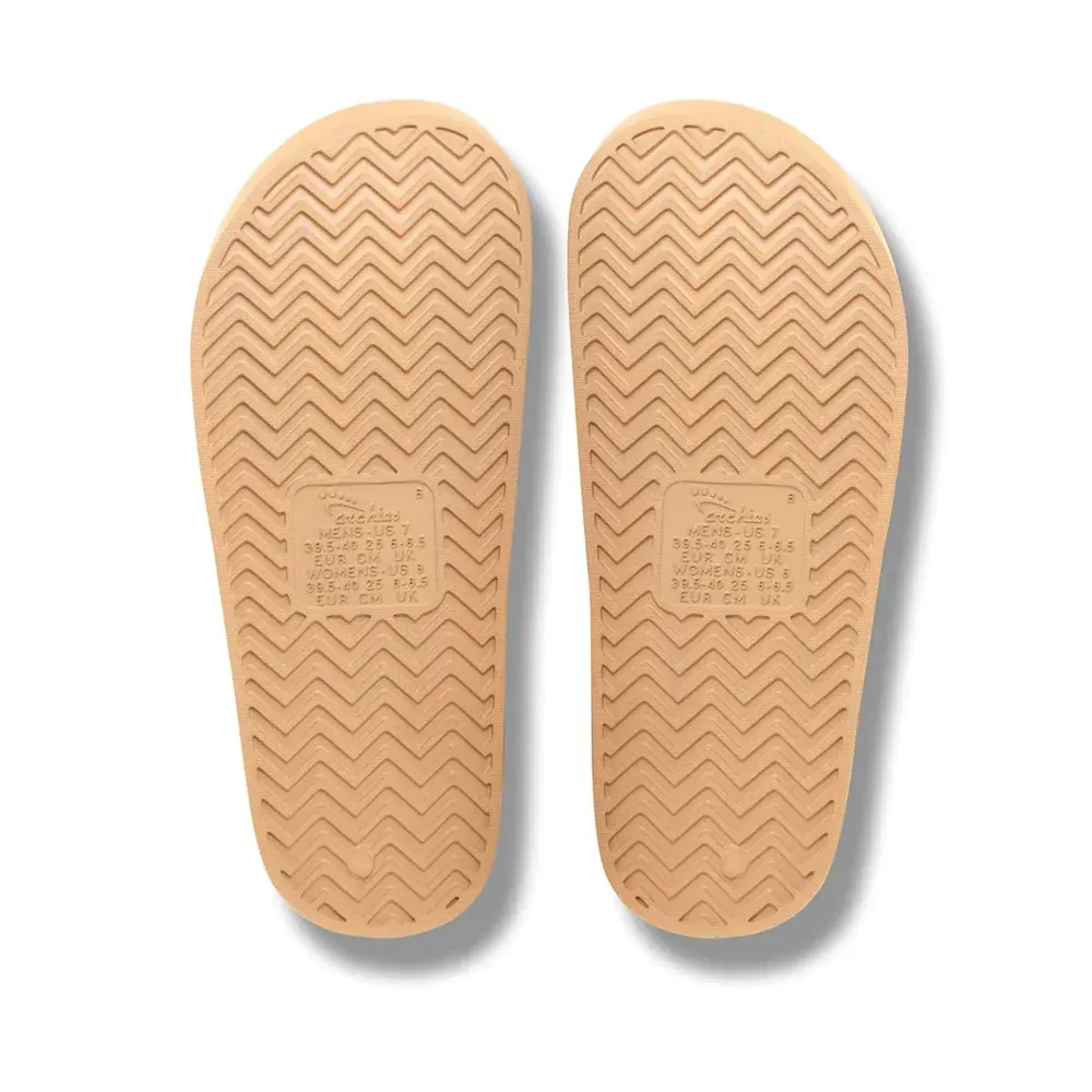 Tan Slides by Archie - Shop Now.