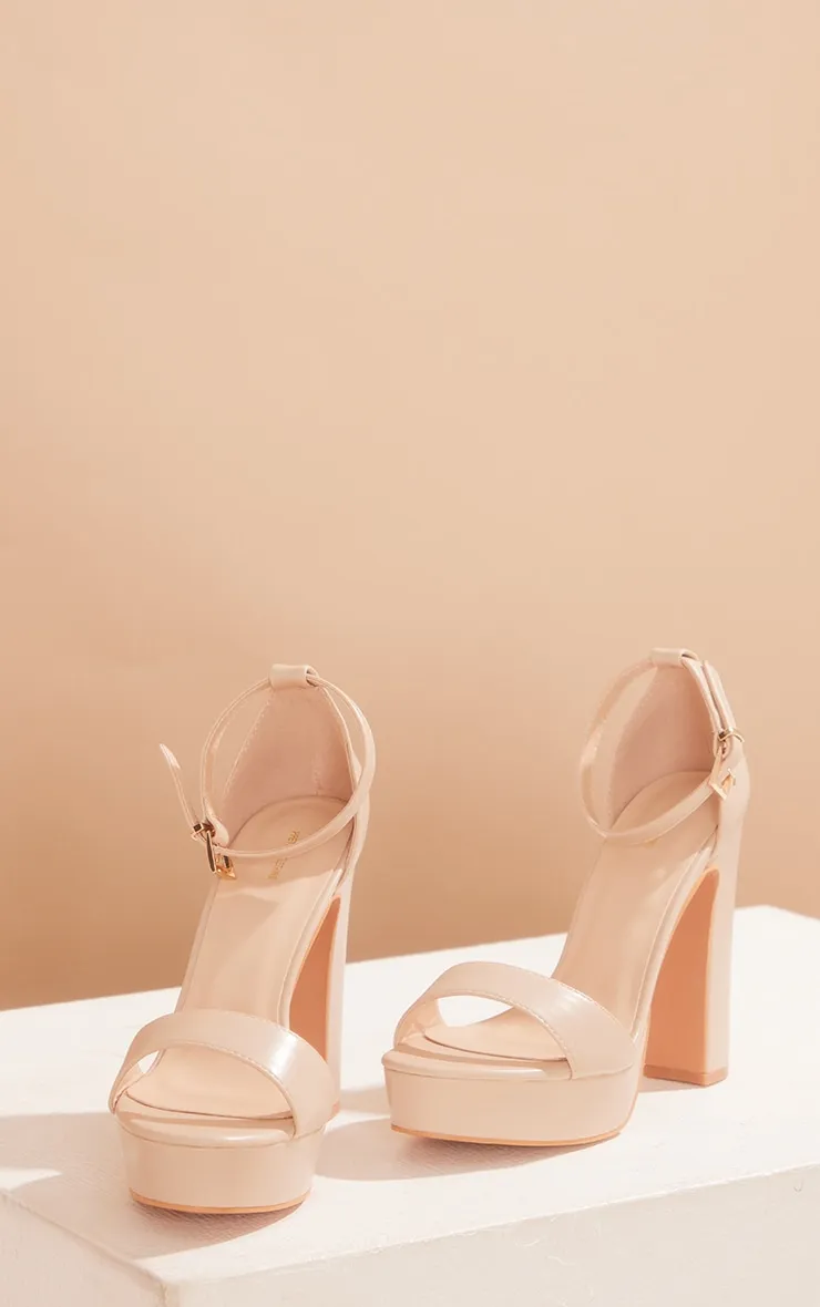 Taya Nude Pu Platform Sandals | Jumpers