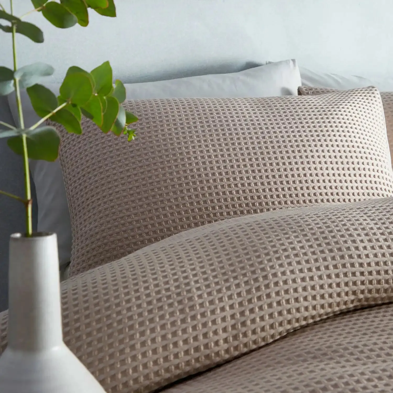 Textured Waffle Duvet Cover Set