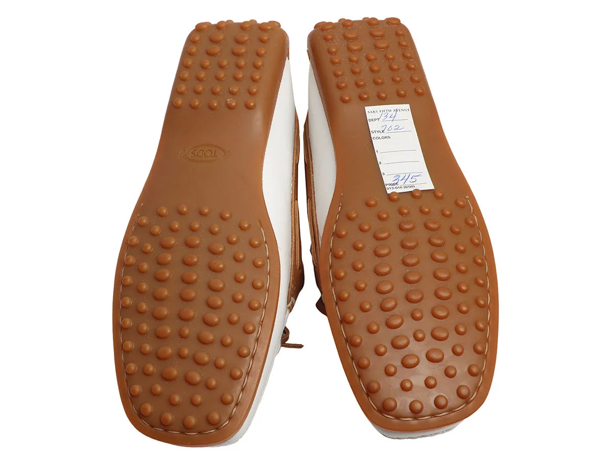 White and Tan Tod's Moccasins