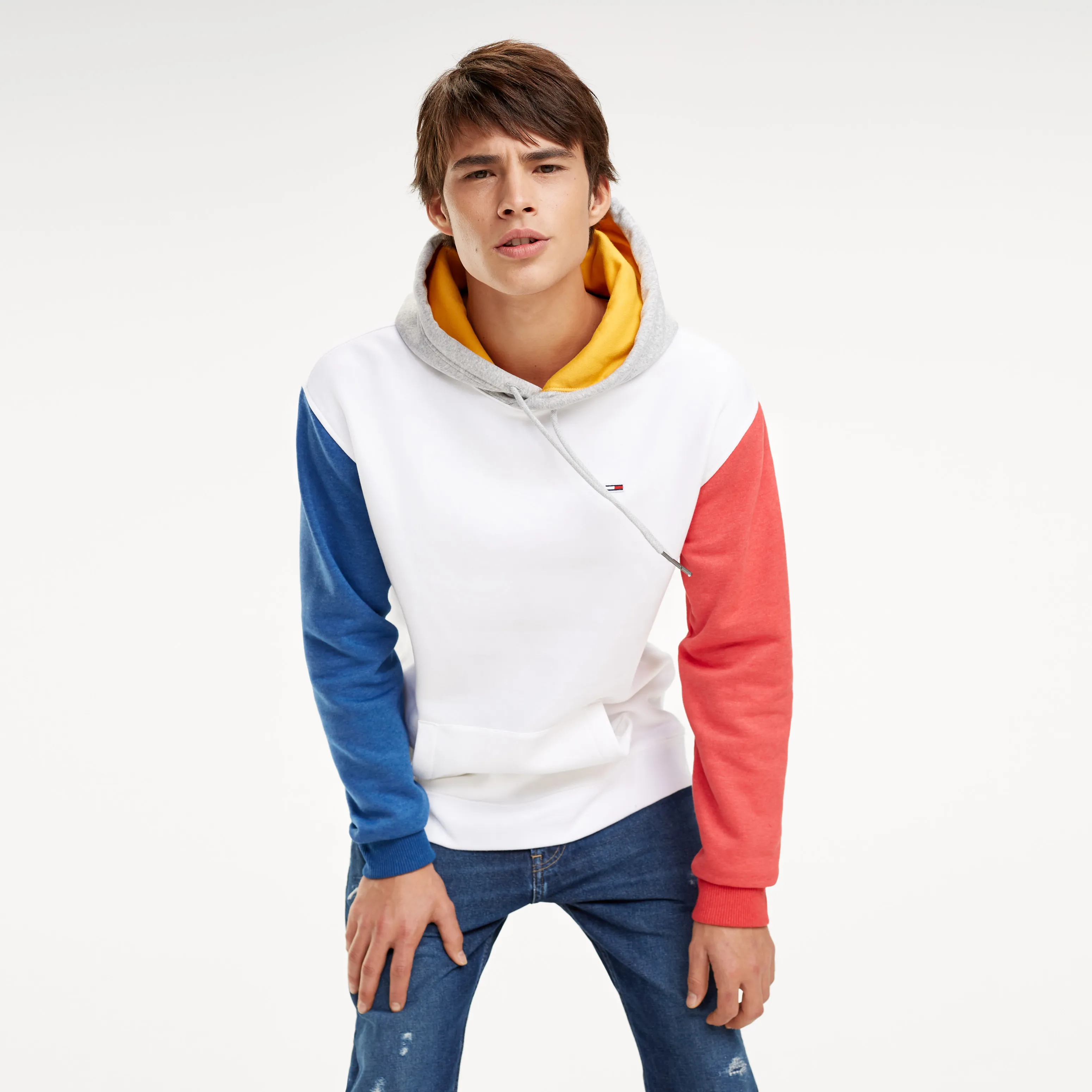 Tommy Hilfiger Colour-Blocked Hoodie Fleece Jumpers