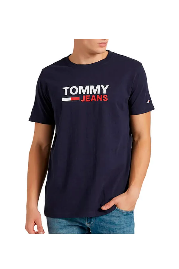 Tommy Hilfiger Navy Big Logo T-Shirt.