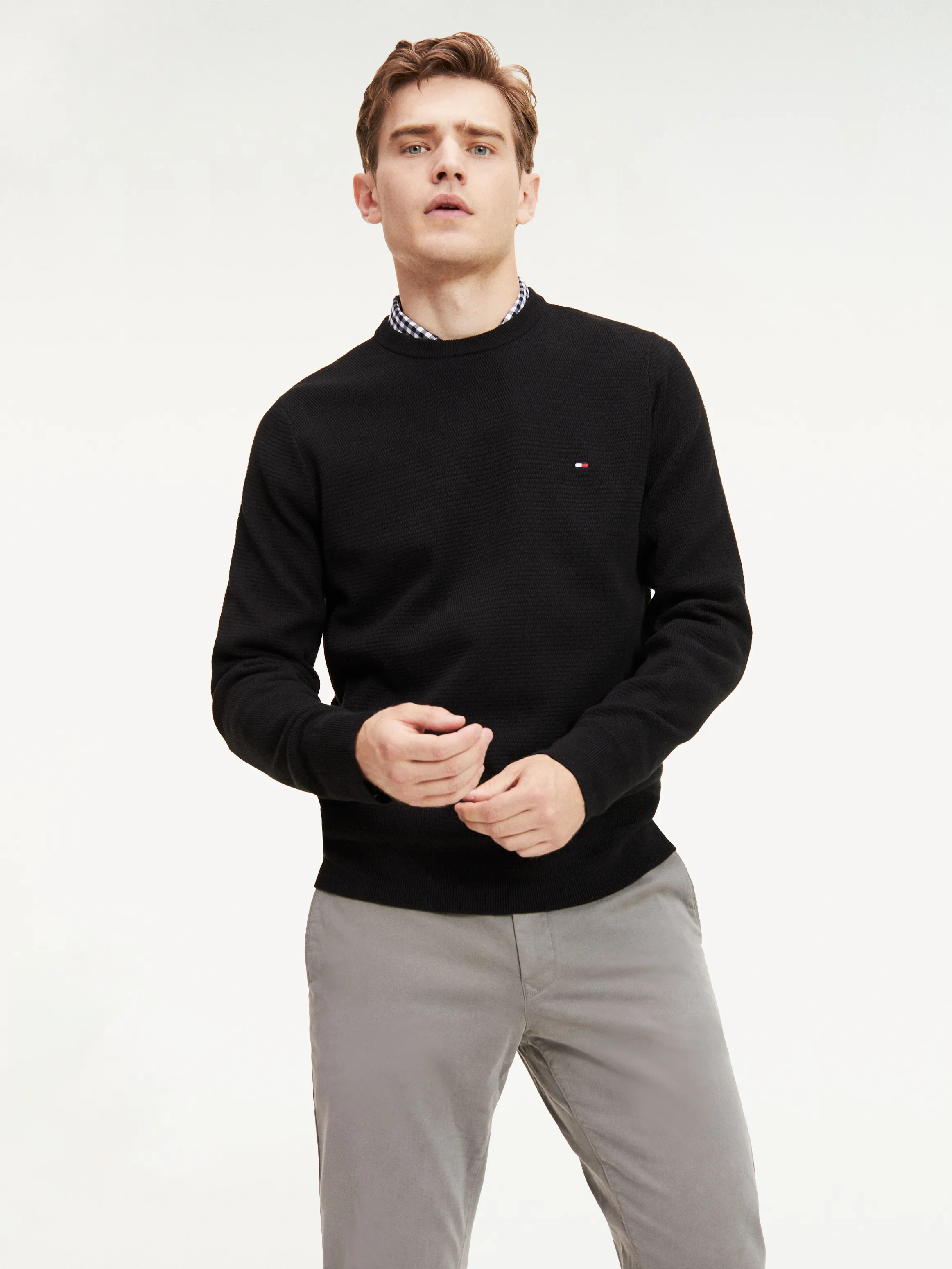 Tommy Hilfiger Pure Cotton Crew Neck Jumper - Shop Jumpers