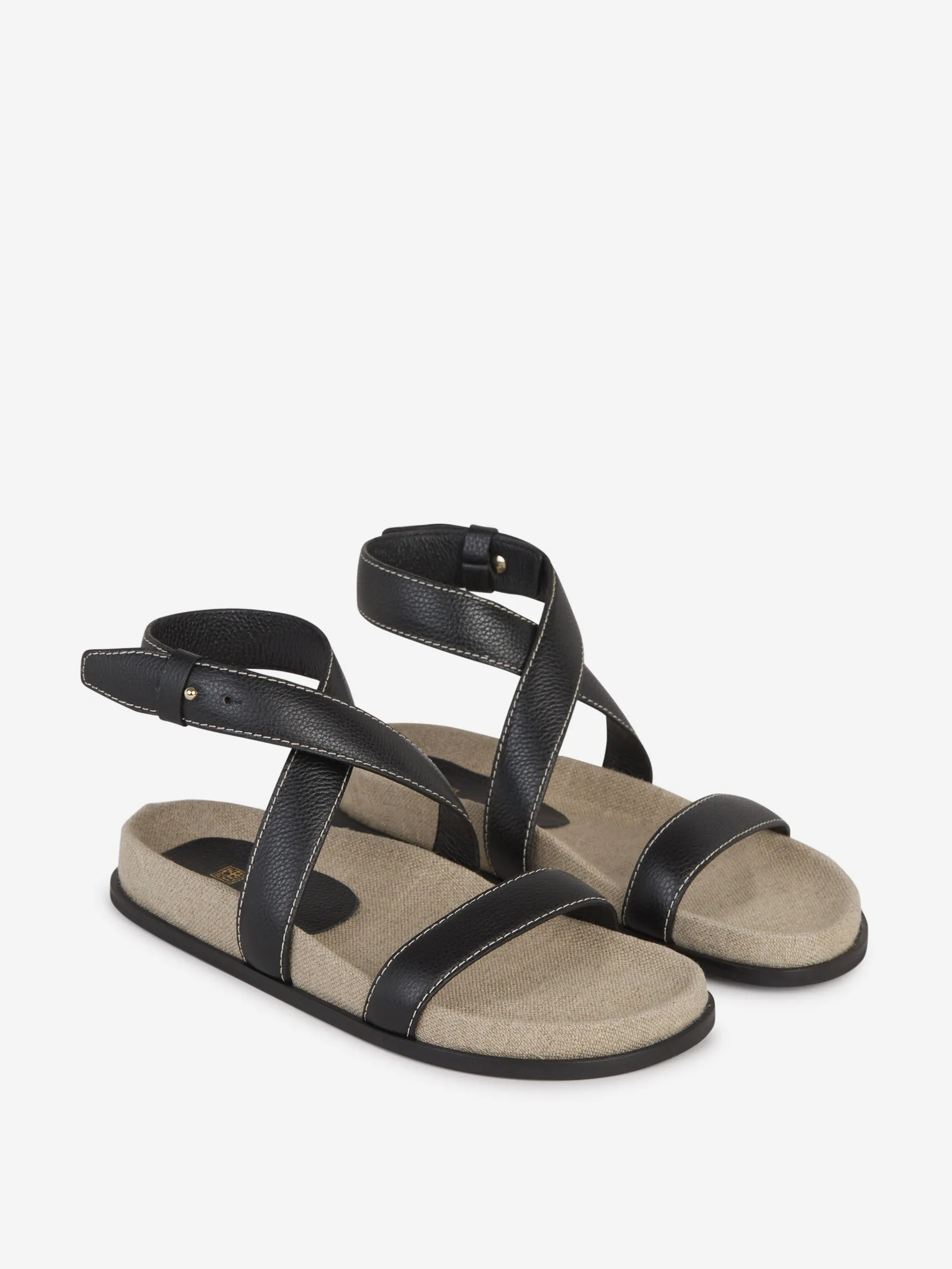 TOTEME The Leather Chunky Sandals 