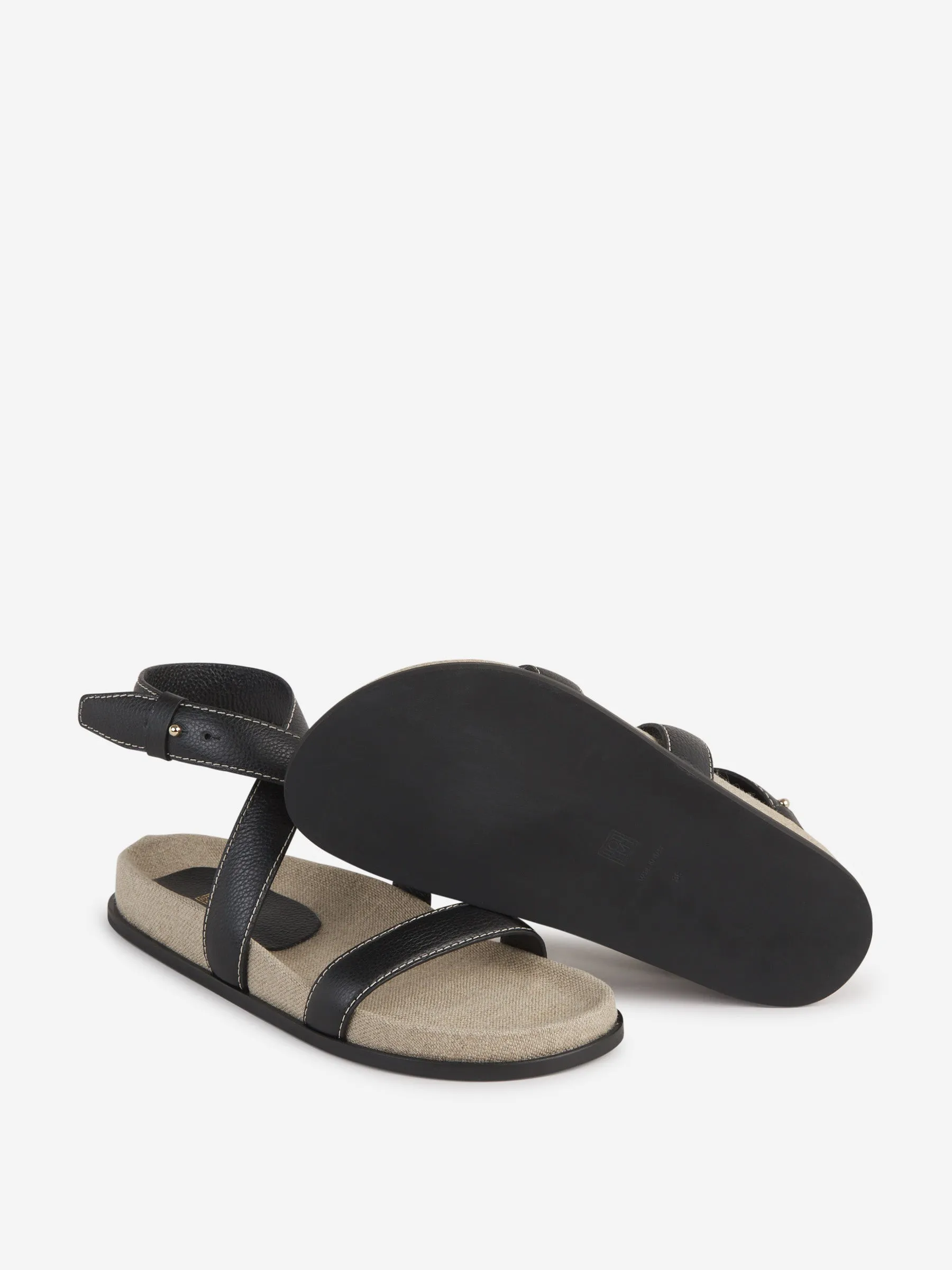 TOTEME The Leather Chunky Sandals 