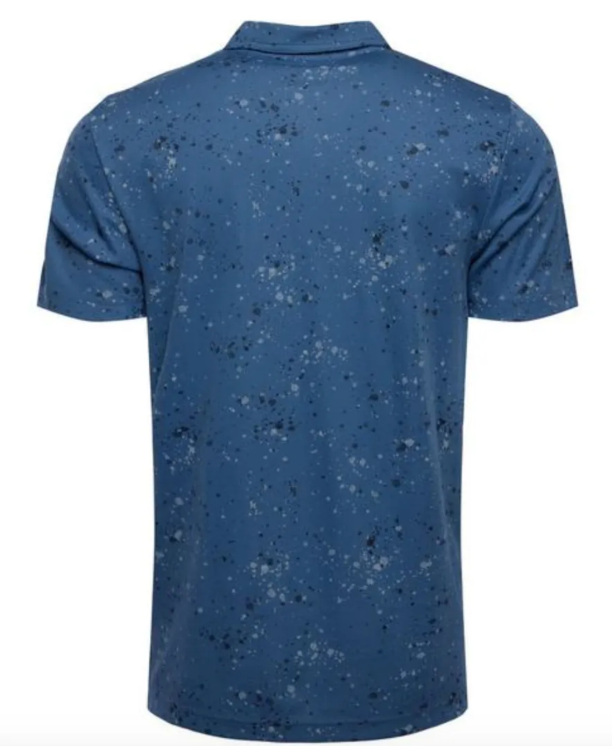 Travis Mathew men's splatter print golf shirt.