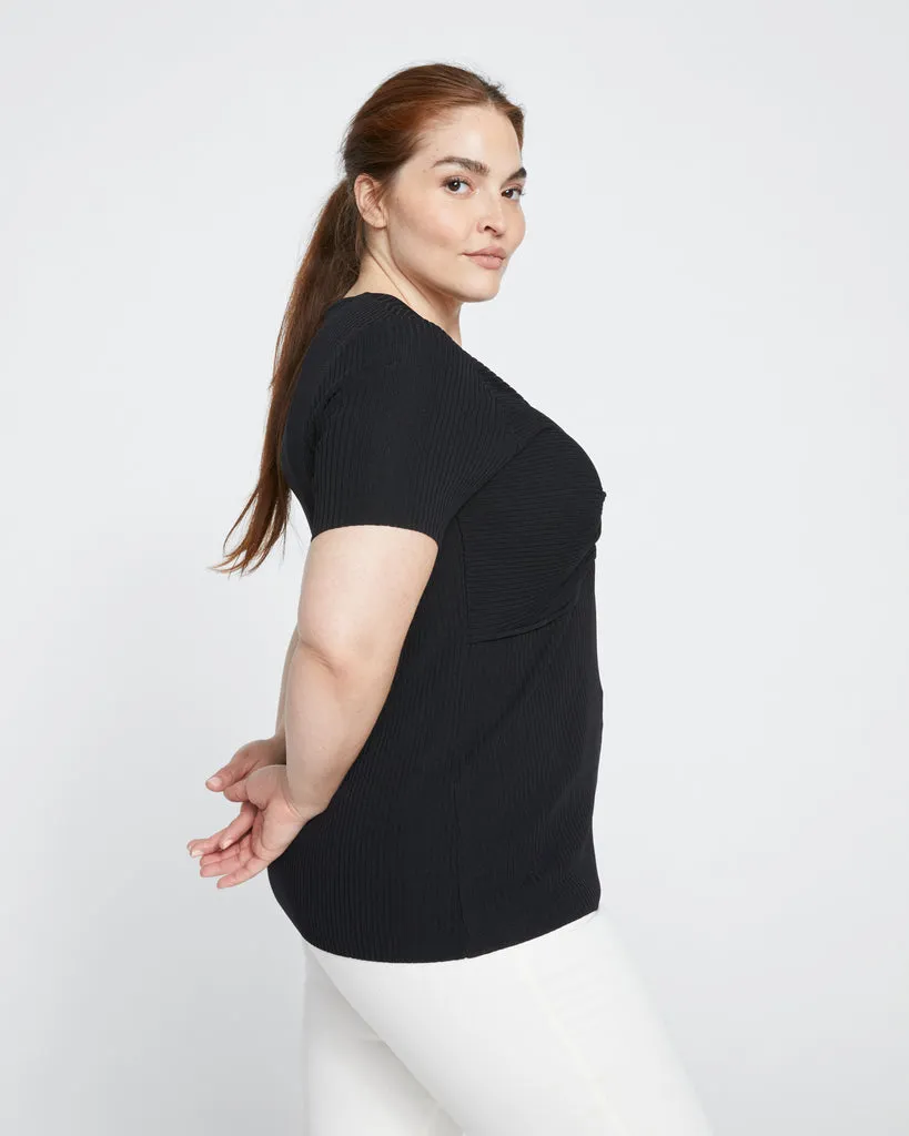 Twist Knit Top - Black