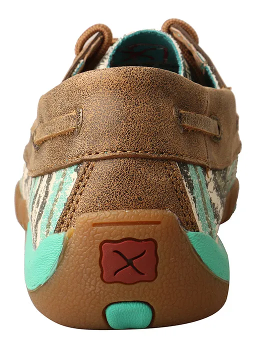 Twisted X Women's Boat Shoe Driving Moccasin - Multi/Bomber