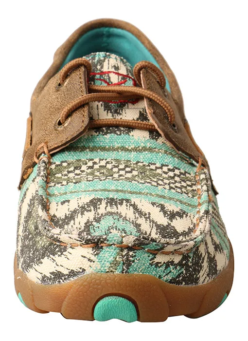 Twisted X Women's Boat Shoe Driving Moccasin - Multi/Bomber