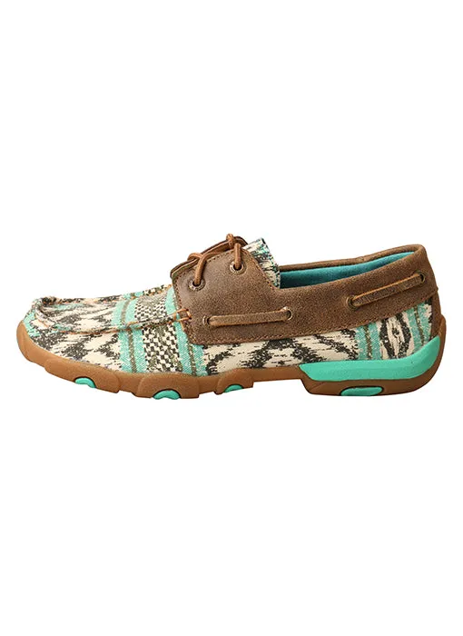 Twisted X Women's Boat Shoe Driving Moccasin - Multi/Bomber