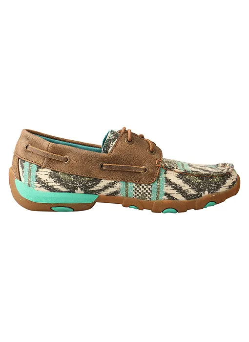 Twisted X Women's Boat Shoe Driving Moccasin - Multi/Bomber