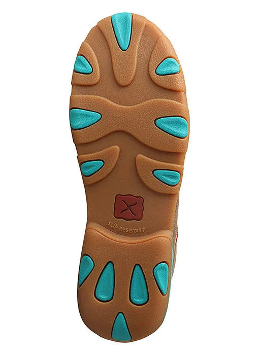 Twisted X Women's Chukka Driving Moc Bomber Turquoise