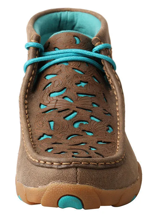 Twisted X Women's Chukka Driving Moc Bomber Turquoise