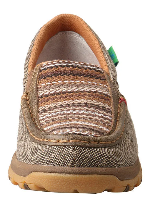 Twisted X Women's Slip-On Driving Moccasins - Khaki/Grey Multi