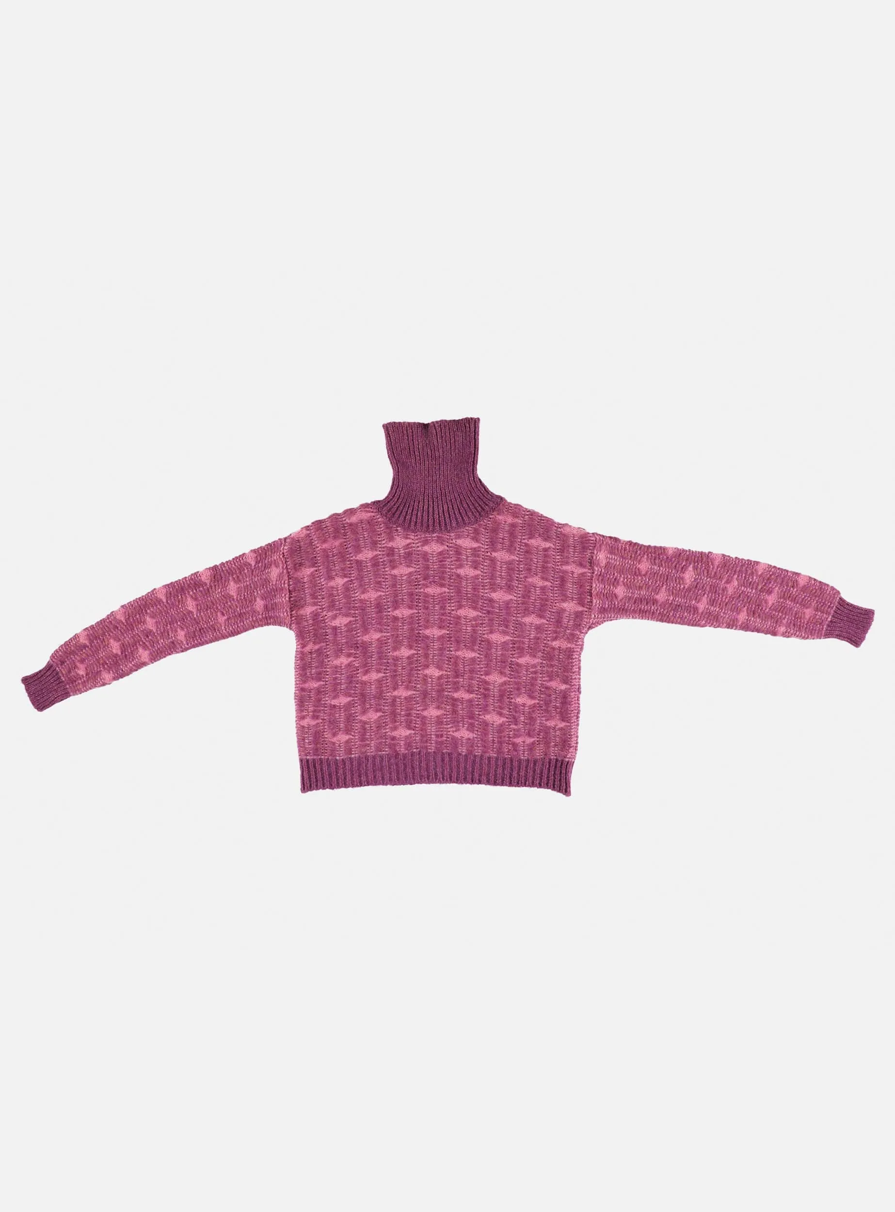 VERMONT PURPLE TURTLE NECK KNIT