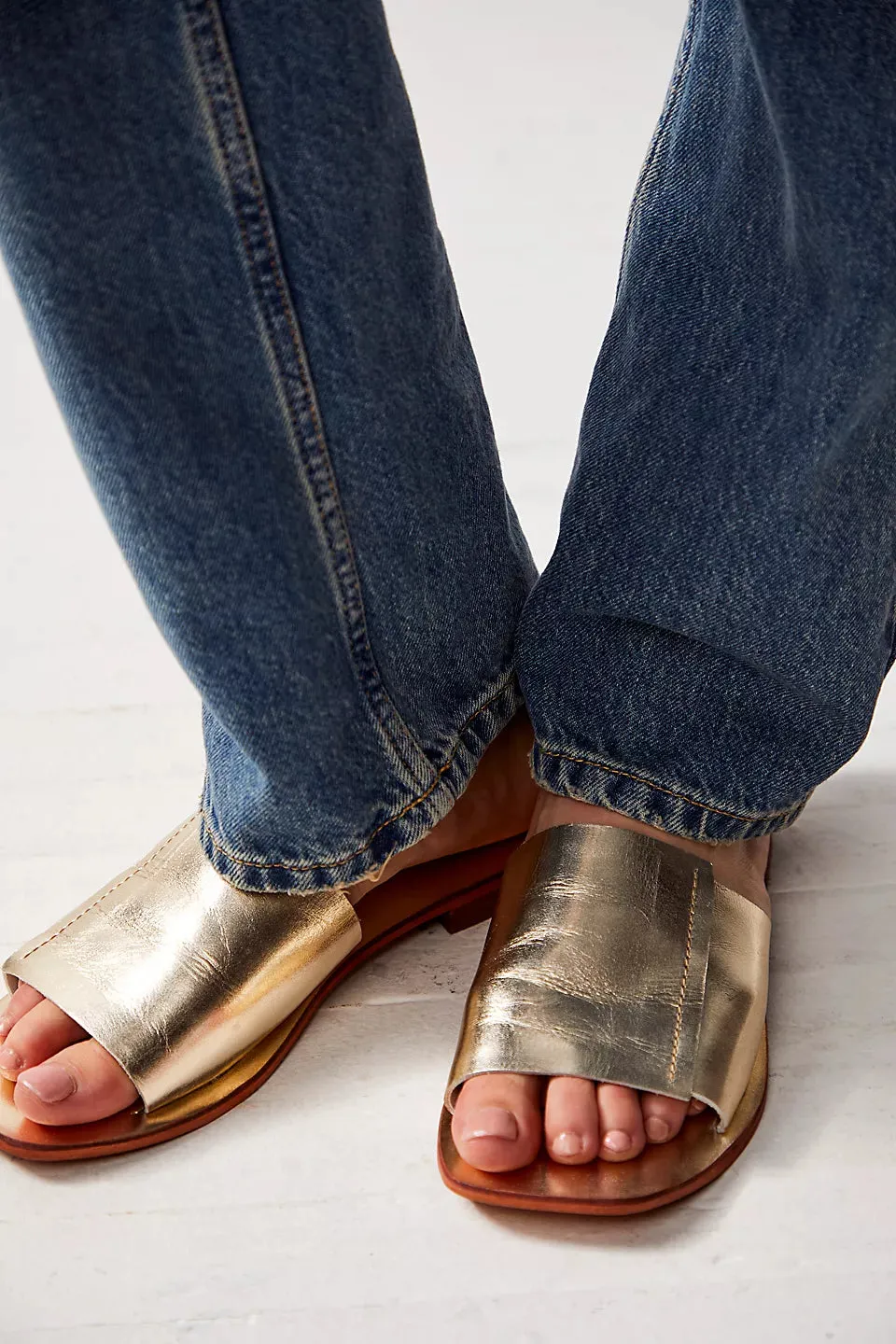 Verona Slide Sandals - Gold