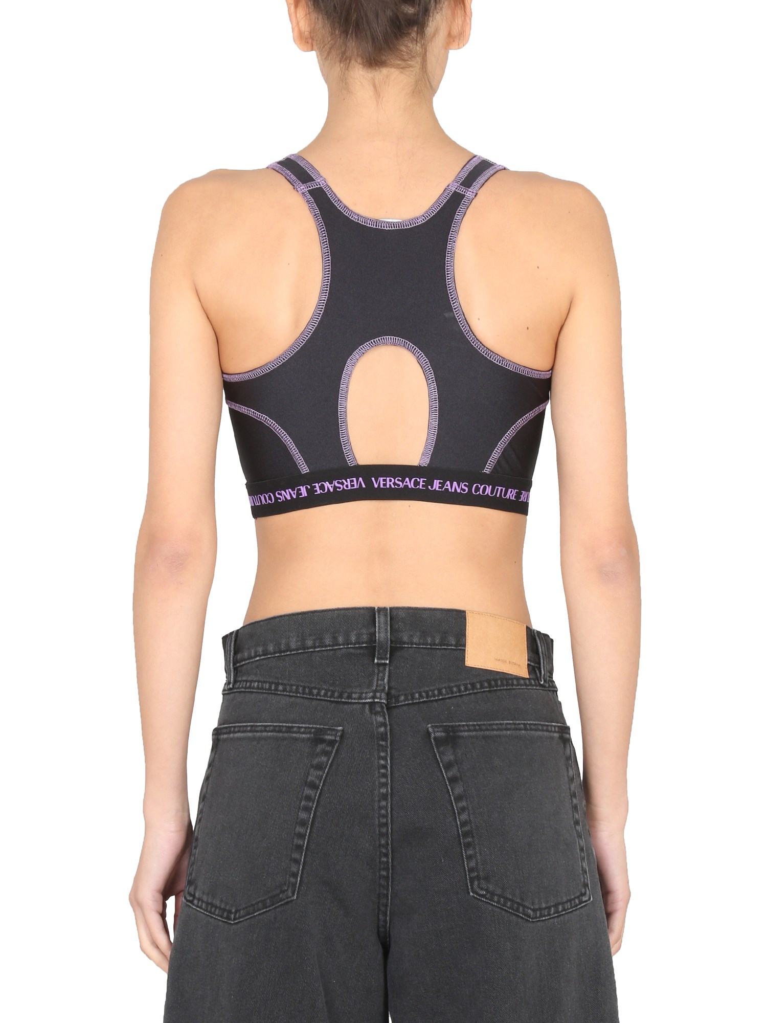 Versace Jeans Couture Crop Top Logo Band