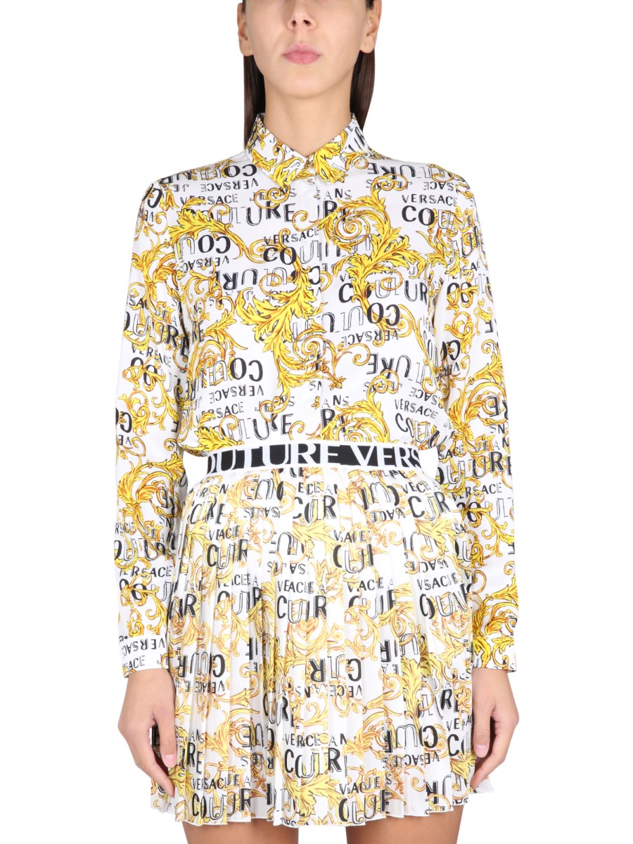 Baroque Patterned Shirt in Viscose by VERSACE JEANS COUTURE