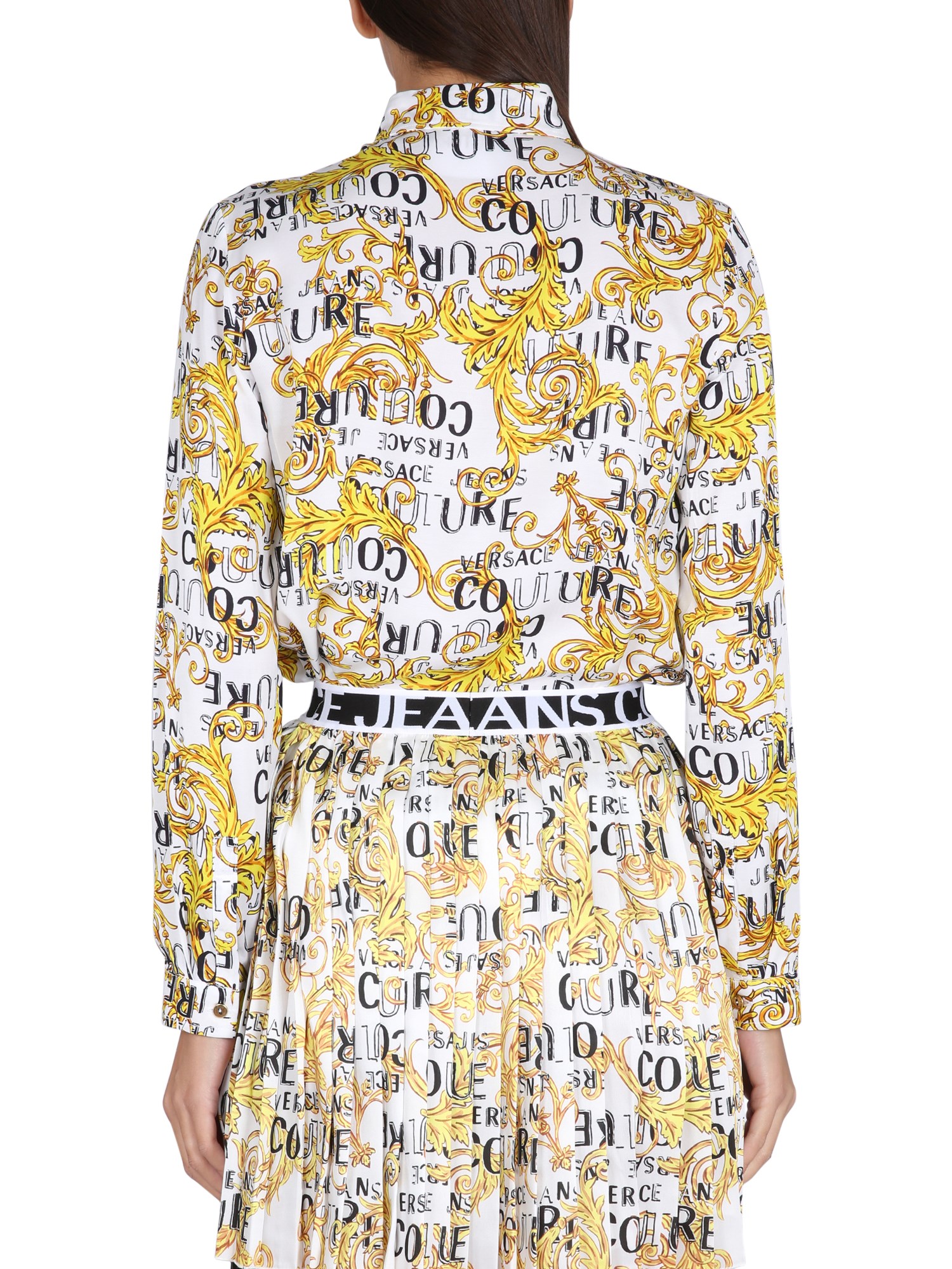 Baroque Patterned Shirt in Viscose by VERSACE JEANS COUTURE