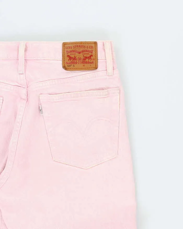 Vintage Women's Levi's 501 Pink Jeans Size W29 L30