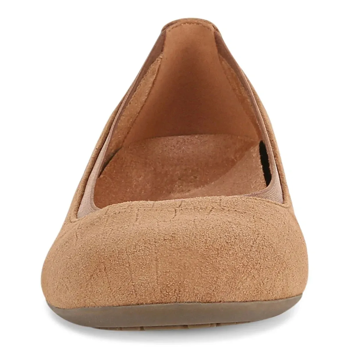 Vionic Anita Flat Tan Suede Women's