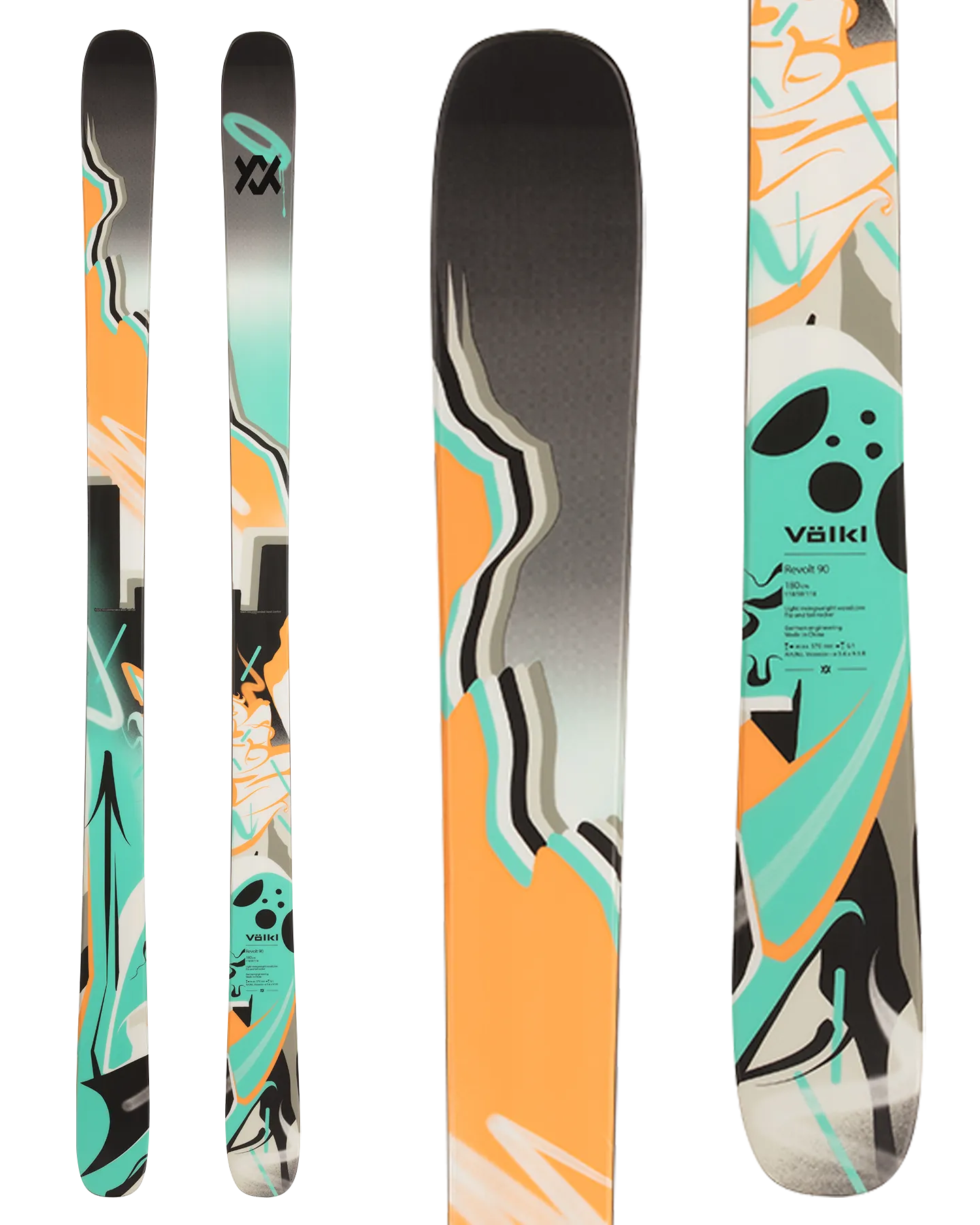 Volkl Revolt 90 Flat Snow Skis - 2025 | Shop Skis at Trojan Wake Ski Snow & Snow Skiers Warehouse