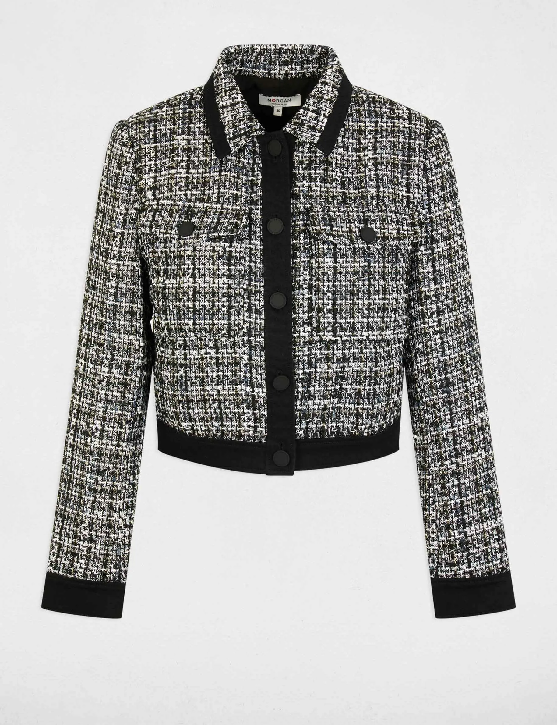 Waisted tweed jacket multicolored women