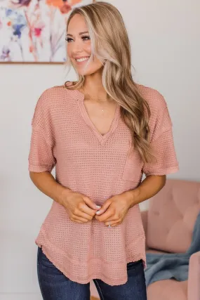 Wanting It All Knit Top- Mauve