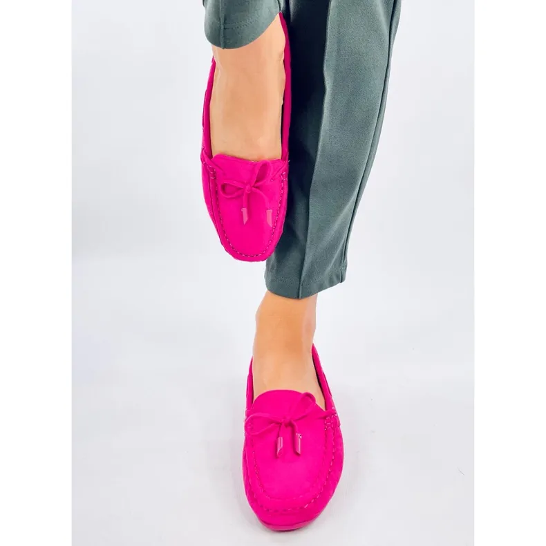 Wards Fuchsia suede moccasins pink