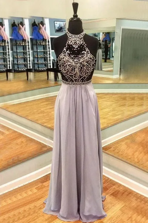 Wedding Guest Dress Long Formal Dress Halter Prom Dress