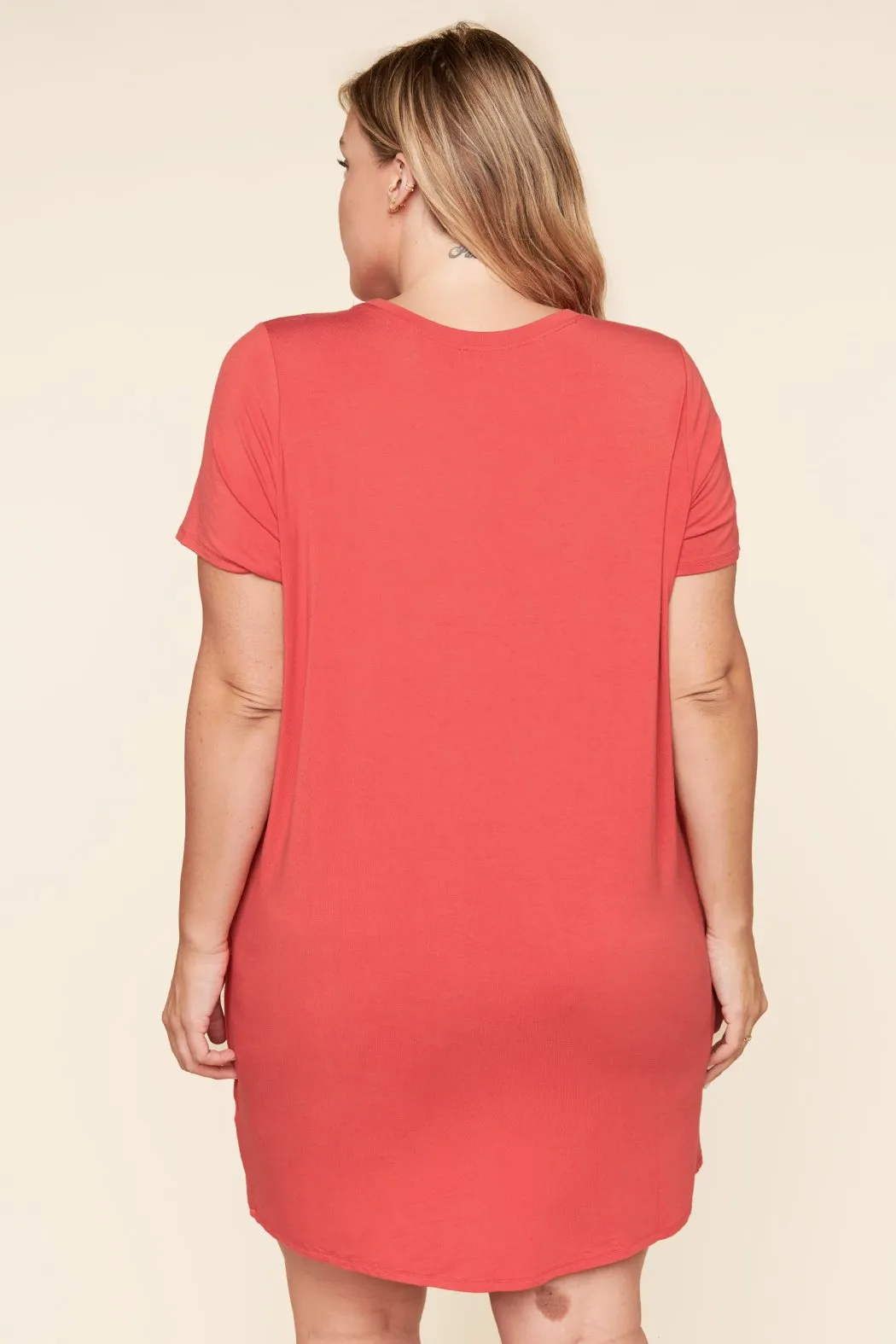 Weekender T Shirt Mini Jersey Knit Dress Curve