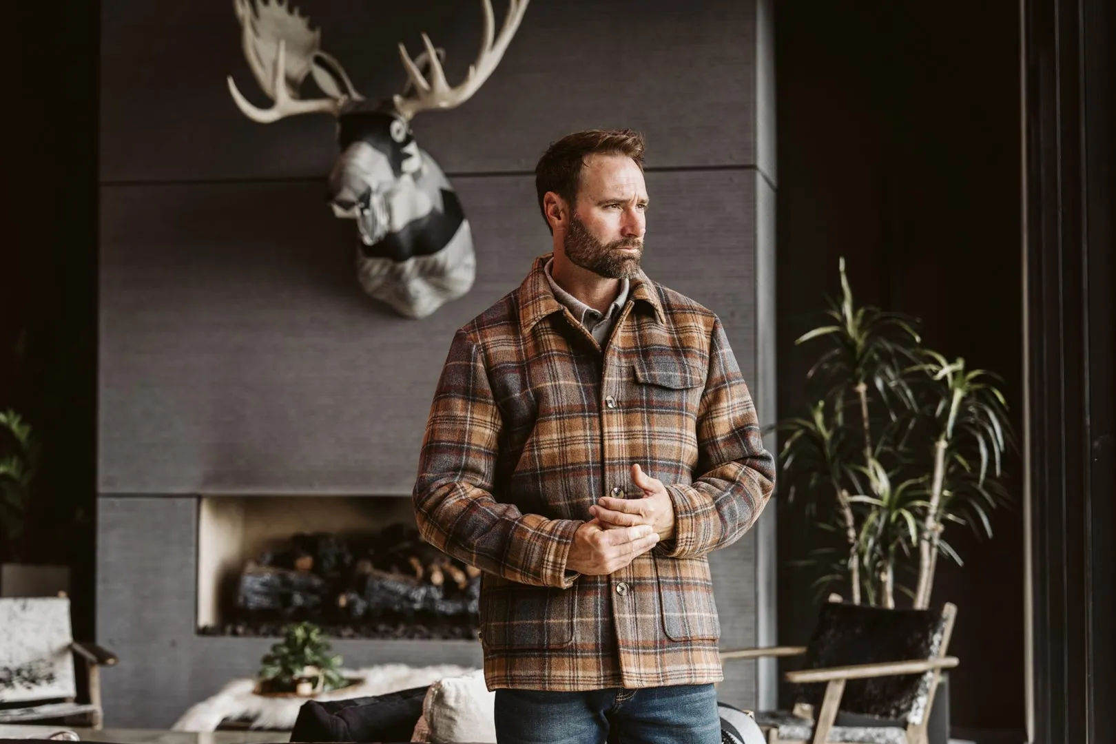 Wesley Wool Jacket | Brown Plaid