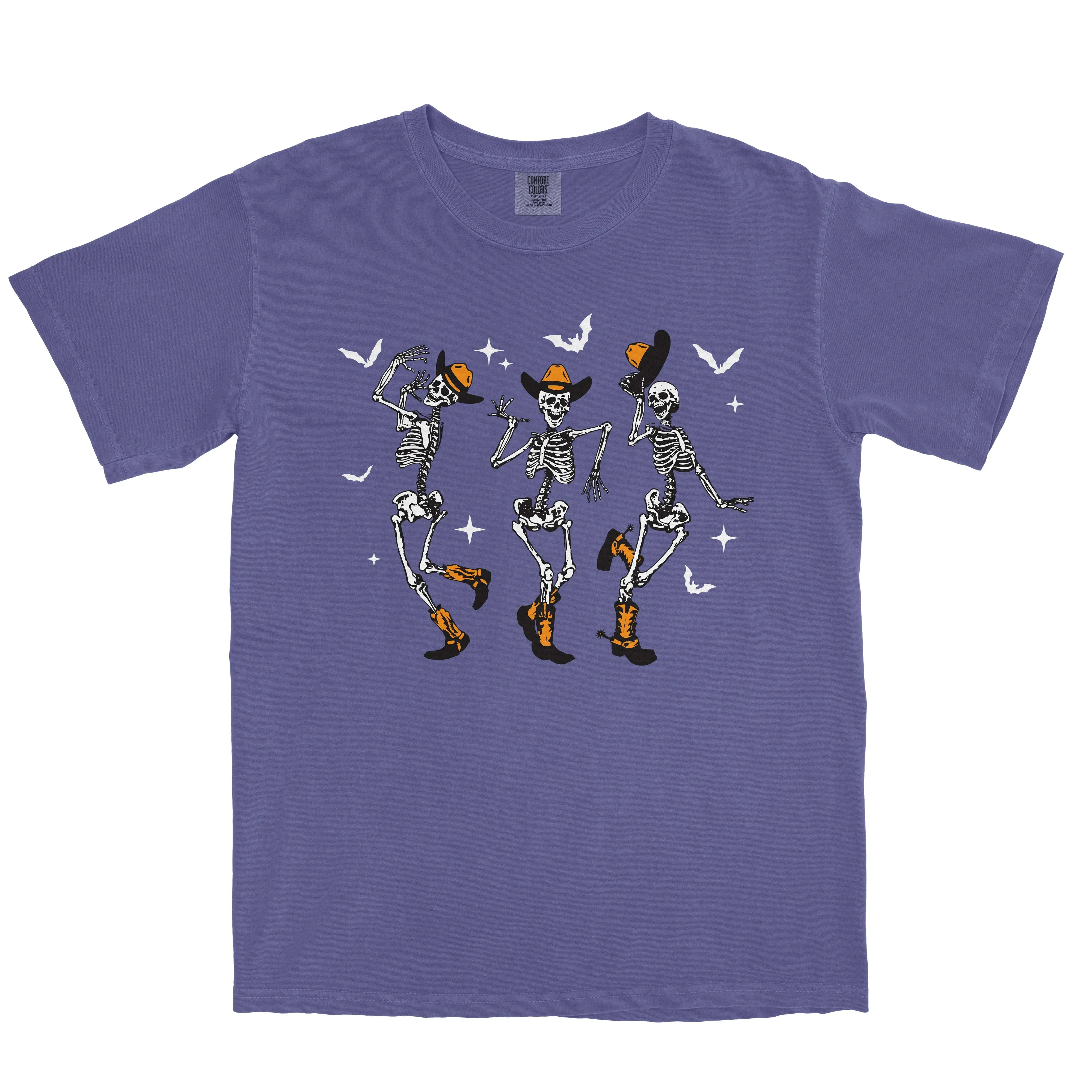 WESTERN DANCING SKELETON FARM HALLOWEEN SHIRT