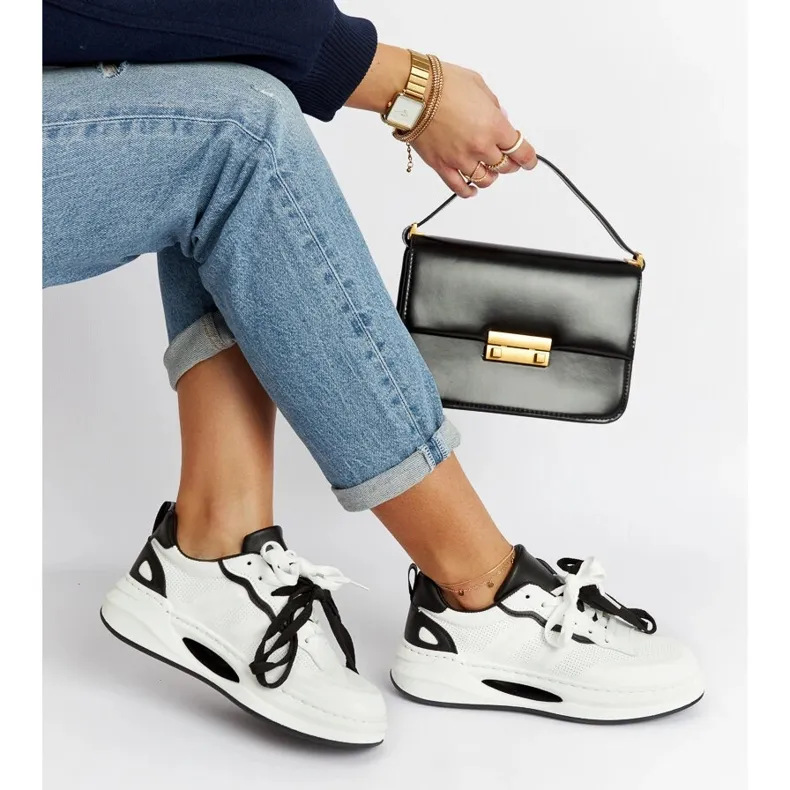 White and black Galdino sneakers