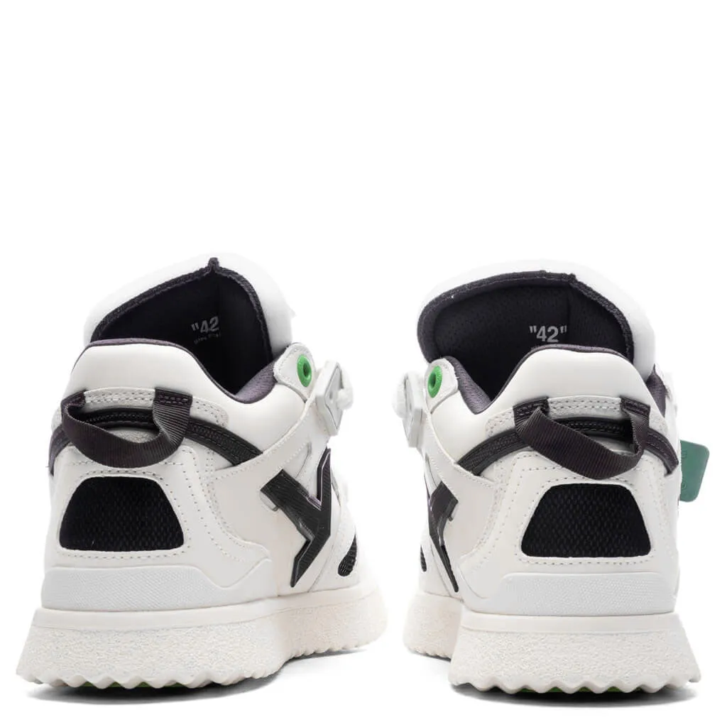 White Black Mid Top Sponge Sneakers