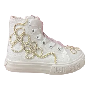 White girls' sneakers Zara with code LKED4170.