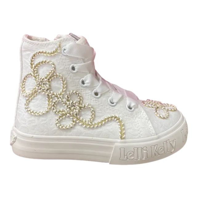 White girls' sneakers Zara with code LKED4170.