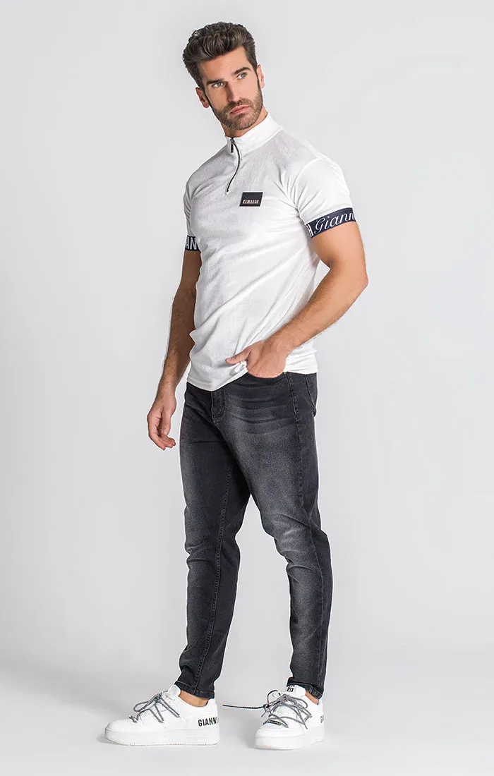 White Montecarlo Elastic Polo