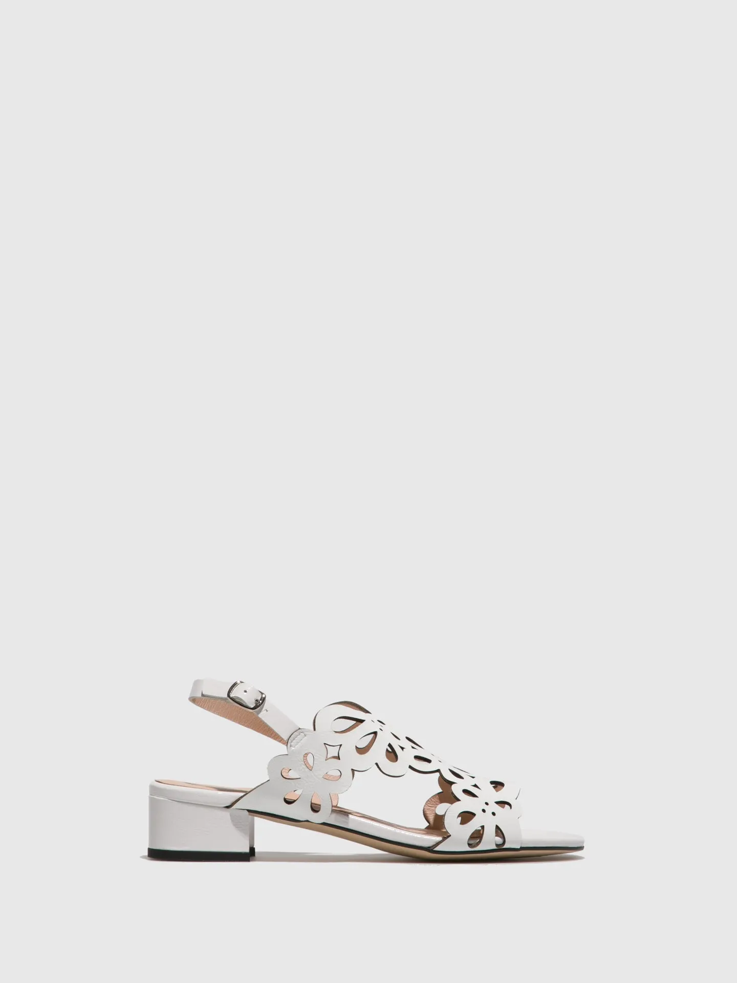 White Sling-Back Sandals