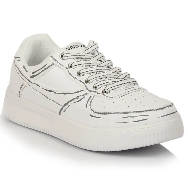 White Vinceza low sneakers